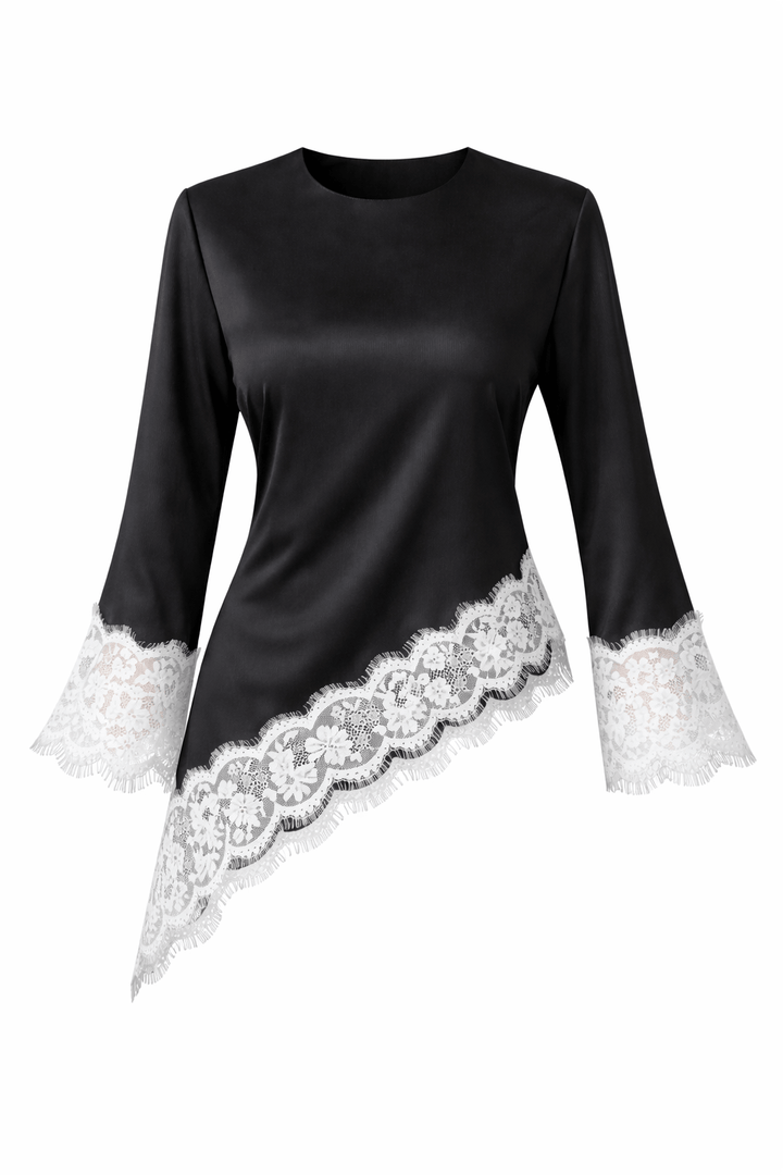 Top en dentelle AURELIA - Noir