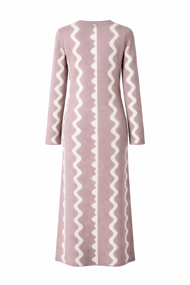 LANA – Knit Maxi Dress Taupe Wave