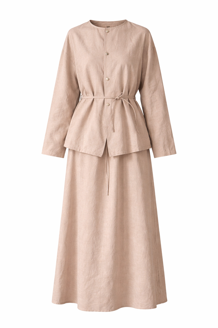 SAYALI – Cord-Zweiteiler in Sandstone