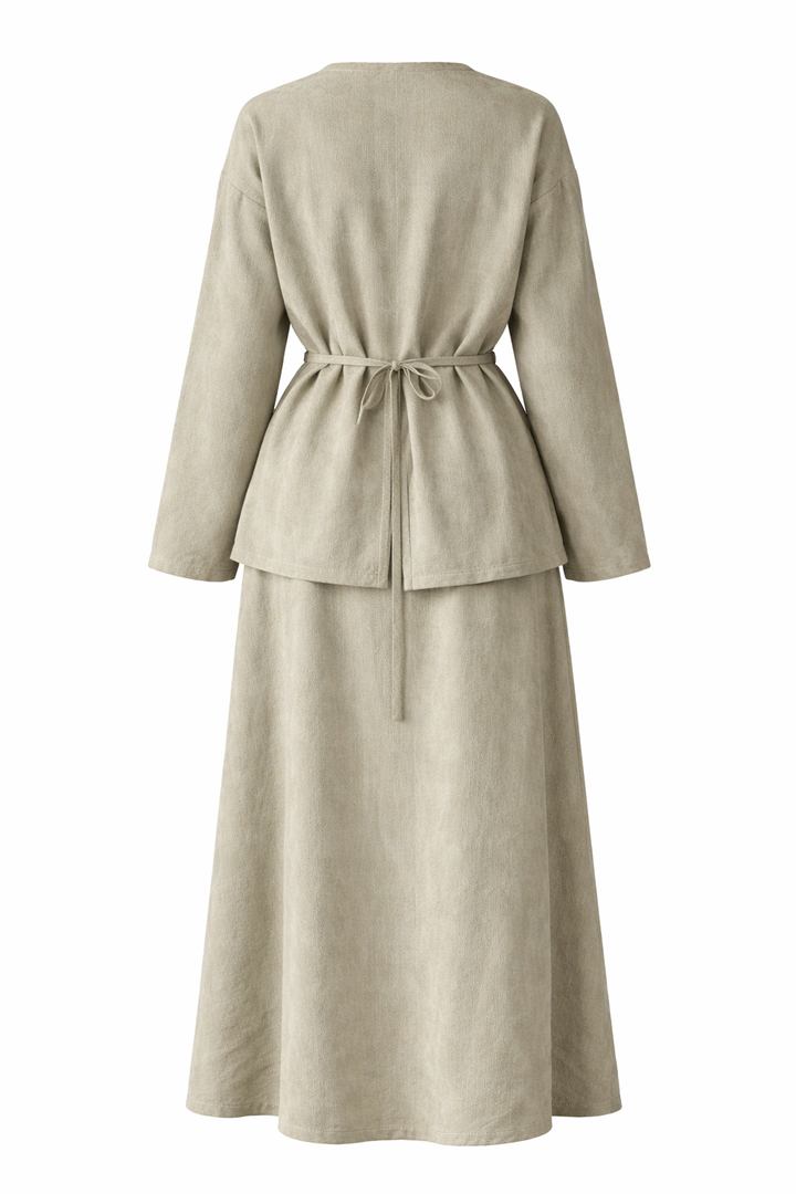 SAYALI – Cord-Zweiteiler in Olivgrün