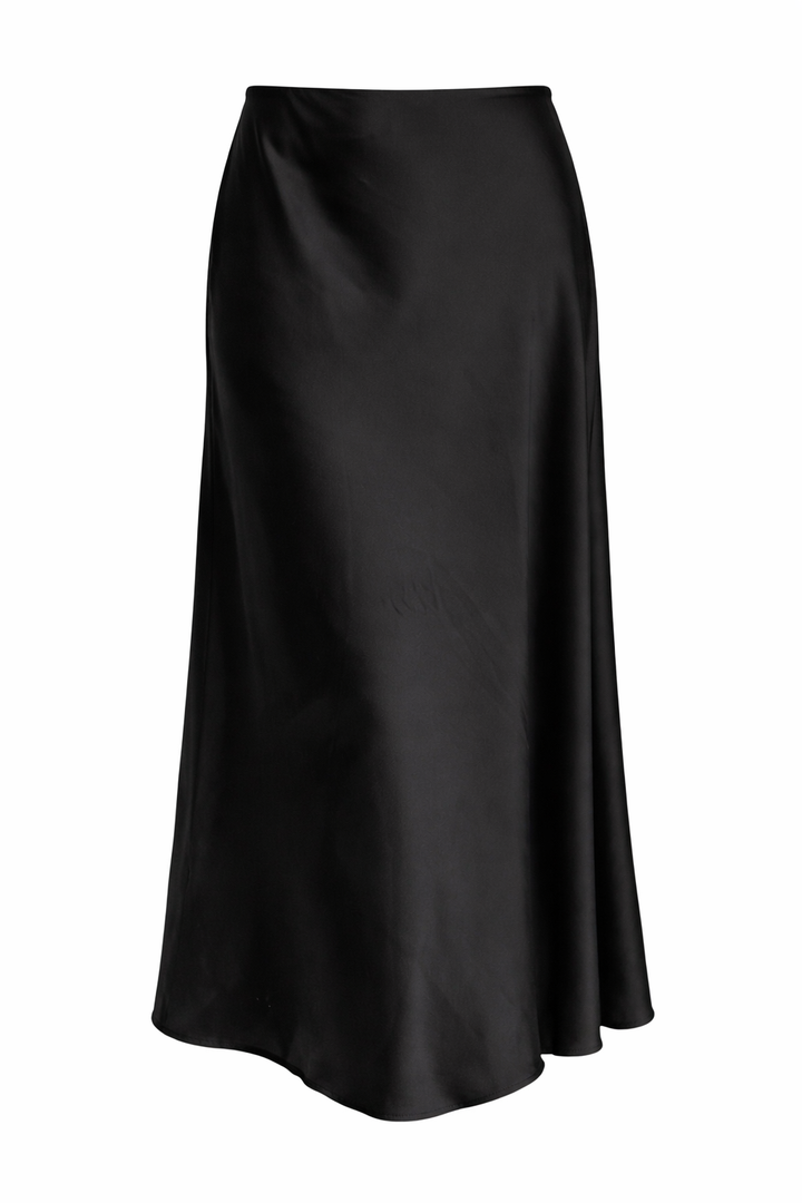 SANA – Satin Skirt in Schwarz
