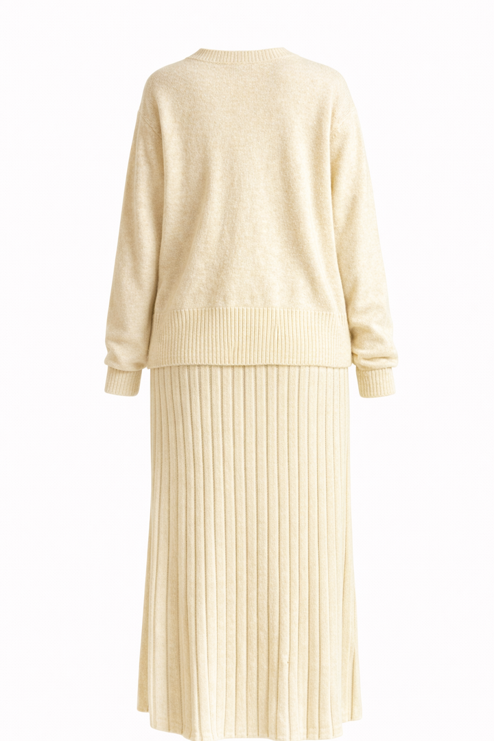 MARISA – Cozy Elegantes Strick-Set in Creme