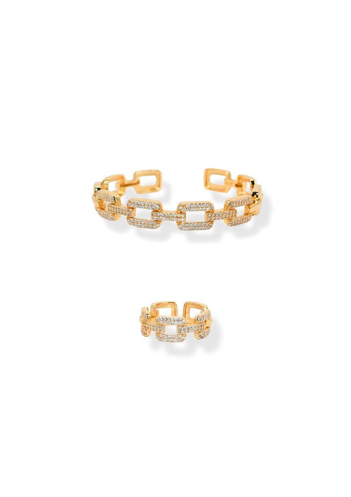 Luxury Chain - Armreif und Ring Set