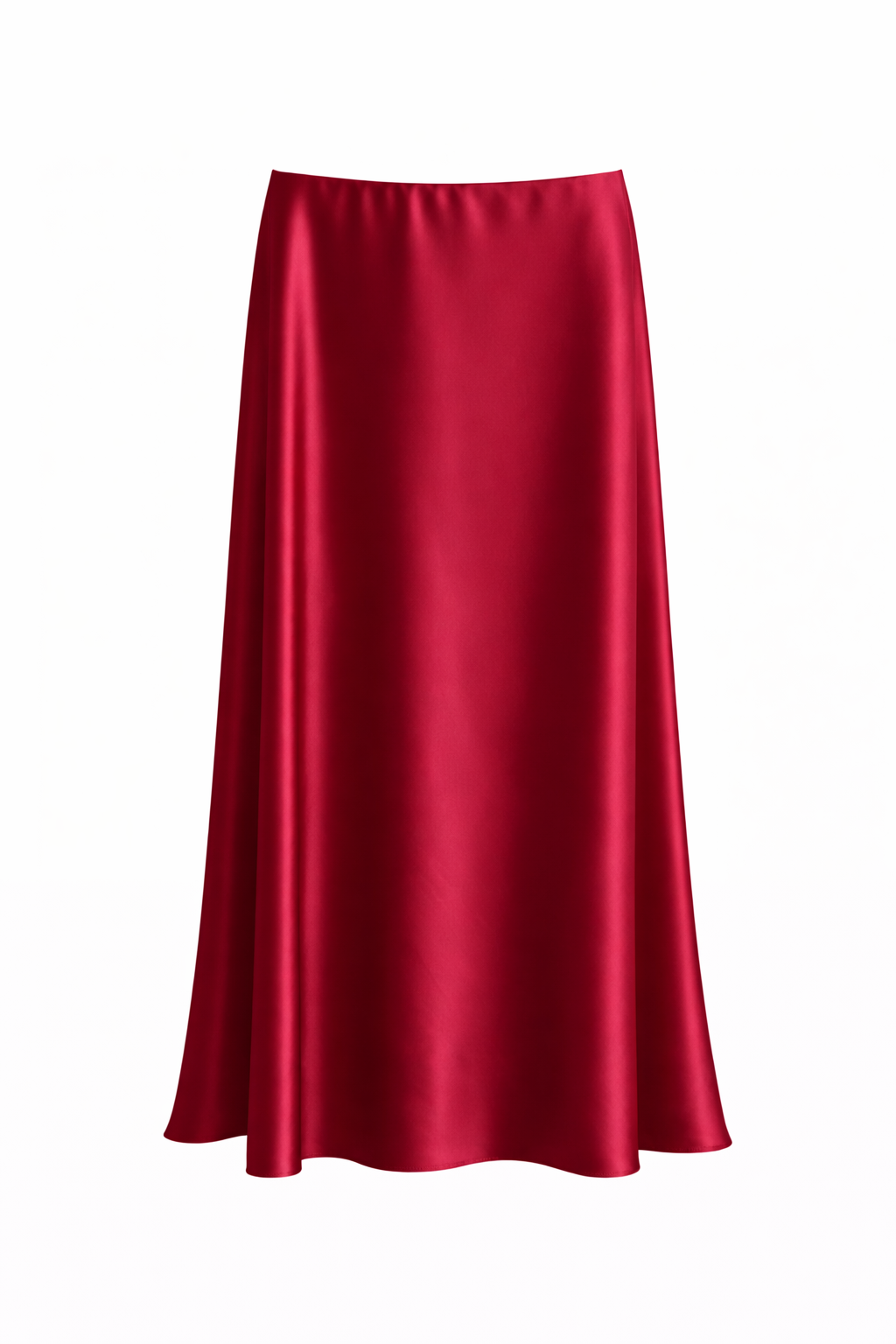 SANA – Satin Skirt in Bordeau